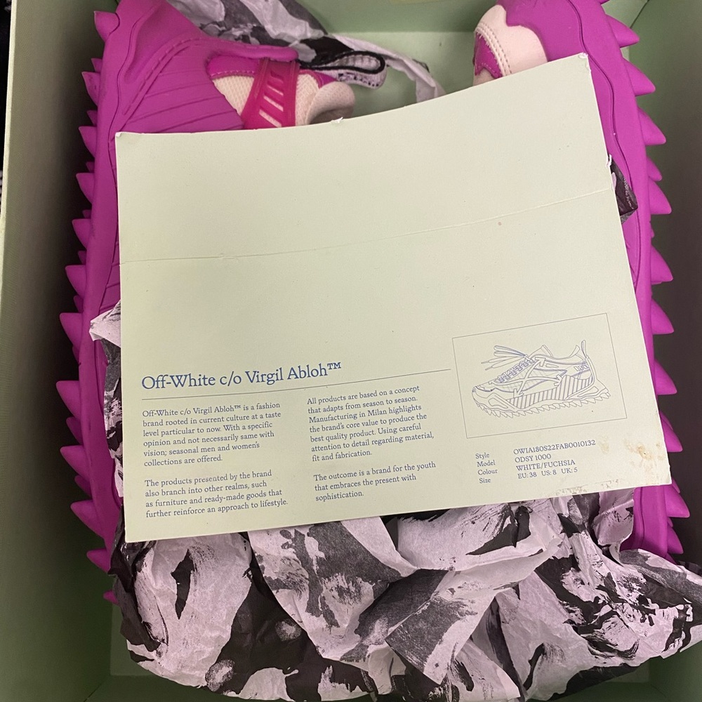 Off-White Odsy 1000 White Fuchsia Shoes